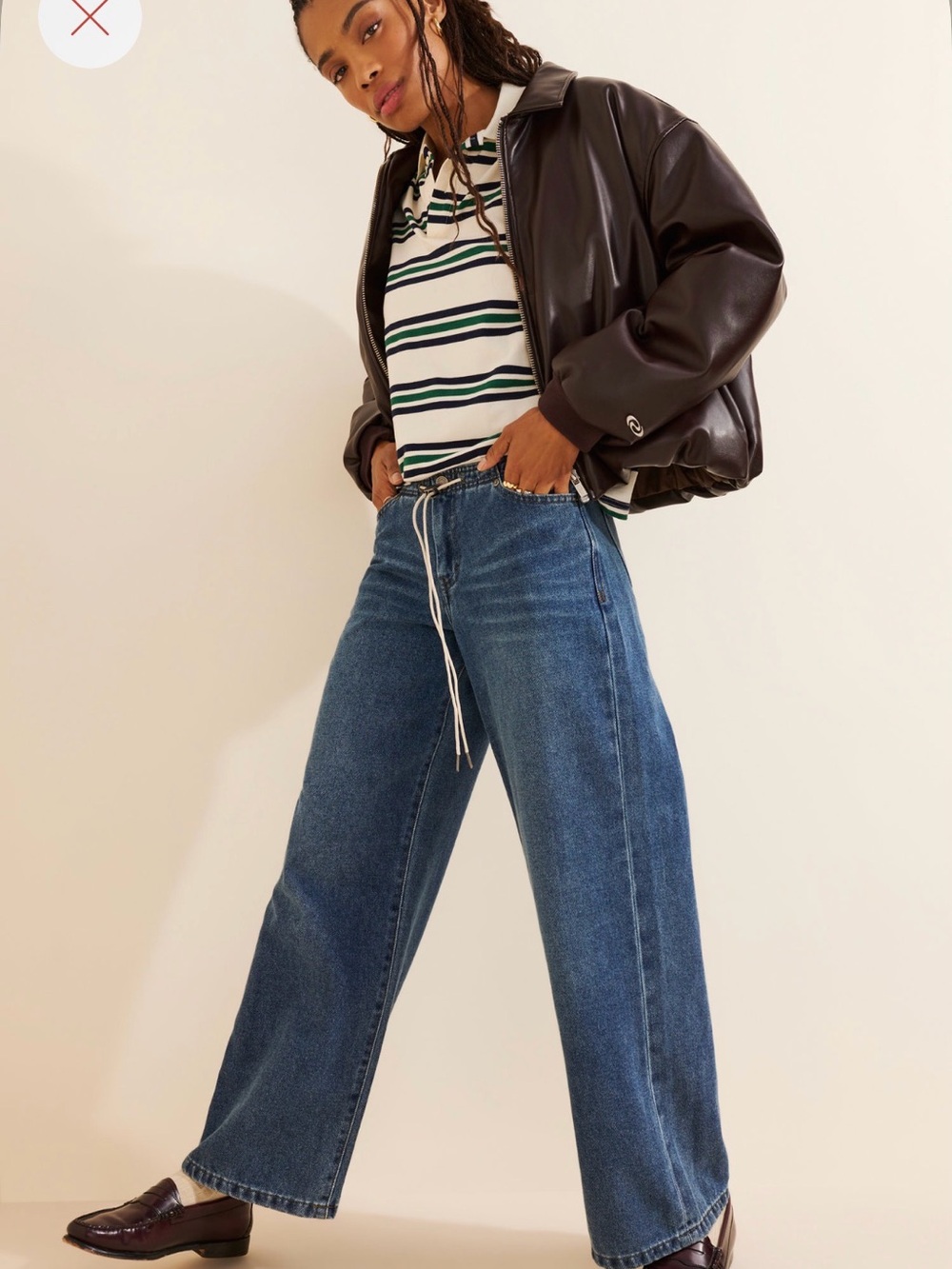 Habitual Wide-Leg Jeans in Dark Blue Wash